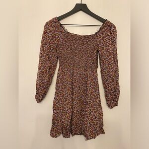 Art Class Black and Brown Long Sleeve Sundress